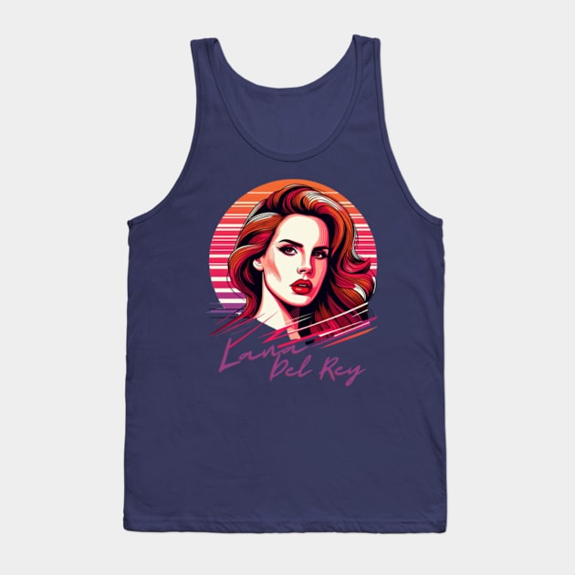 Lana Del Rey - Neon Night Dreams Tank Top by Tiger Mountain Design Co.